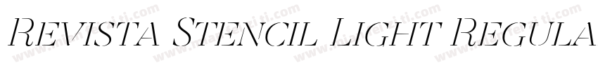 Revista Stencil Light Regular字体转换